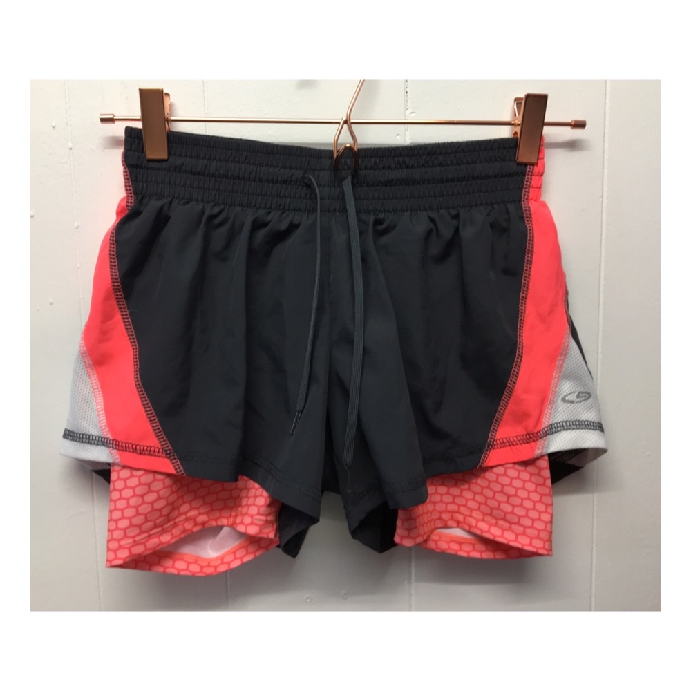 Champion | Duo-Dry Work Out Shorts Gray & Pink •